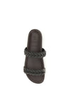 leather sandals with precious braided straps