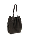 scallop suede shoulder bag