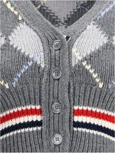 THOM BROWNE 40  argyle v-neck cardigan