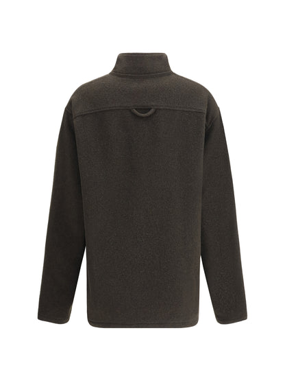 RIER S suede wool pile athletic jacket