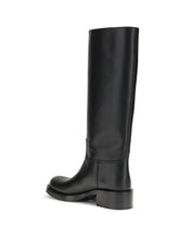 PRADA 37 high leather boots