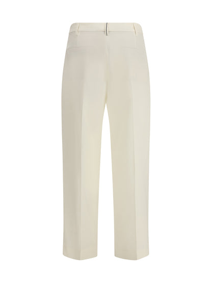 BRUNELLO CUCINELLI 42 sartorial track trousers in virgin wool crêpe fluid twill