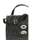 postina tramè leather top handle bag