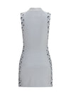 moon print mini polo dress