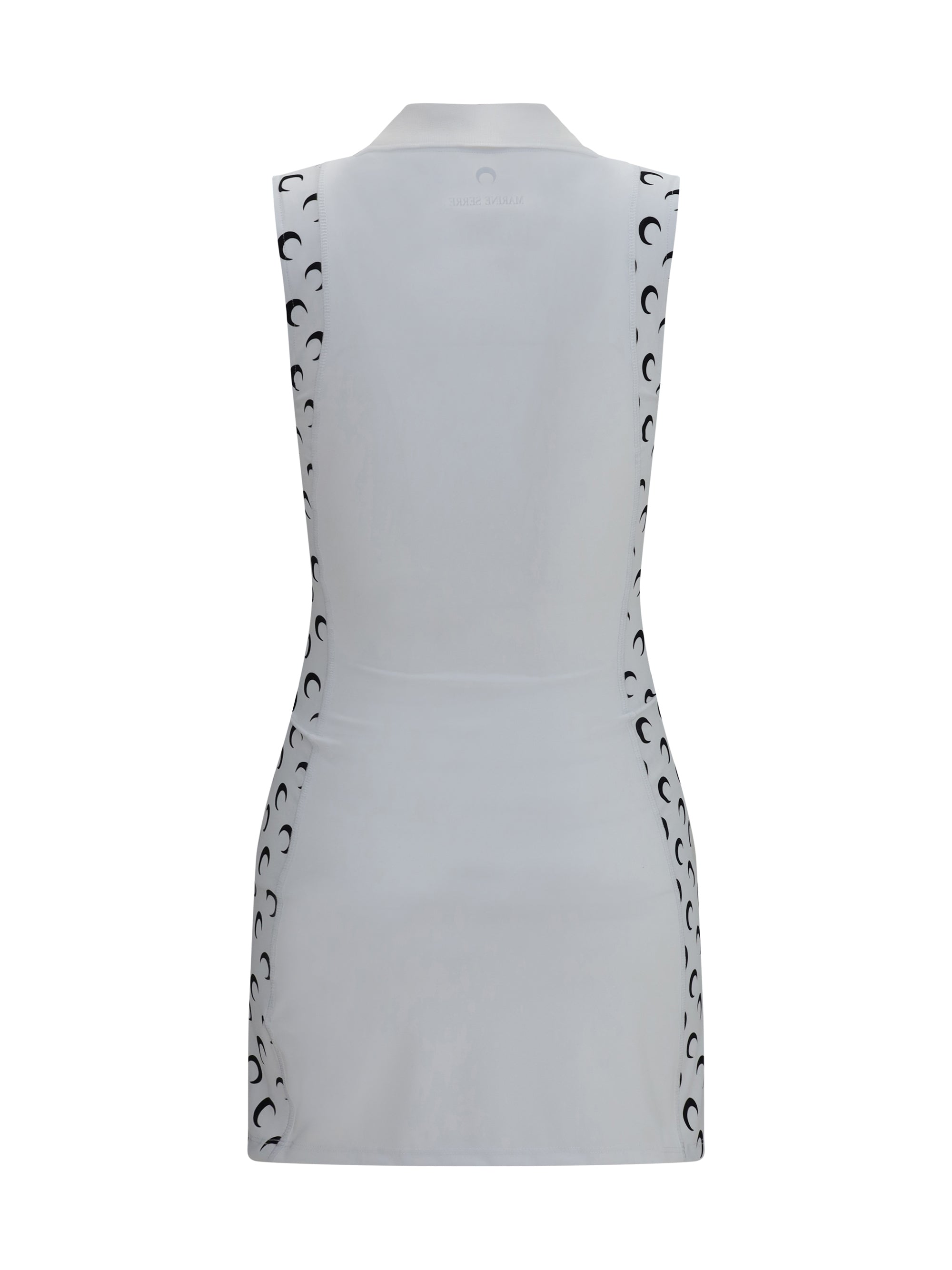 moon print mini polo dress