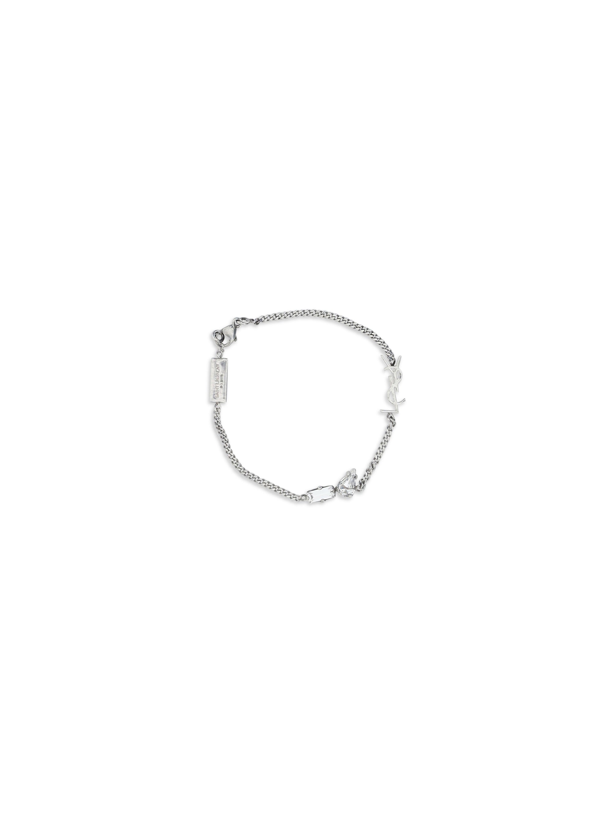 cassandre charm bracelet in metal and rhinestones