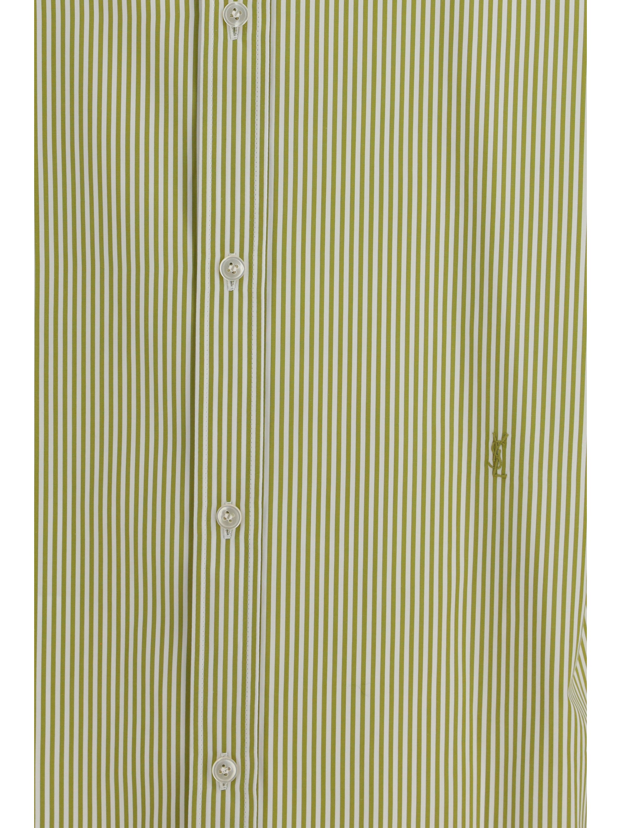 SAINT LAURENT 38 vertical striped button shirt