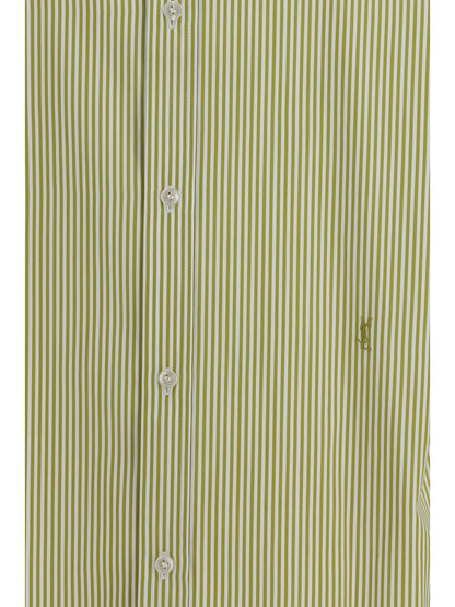 SAINT LAURENT 38 vertical striped button shirt