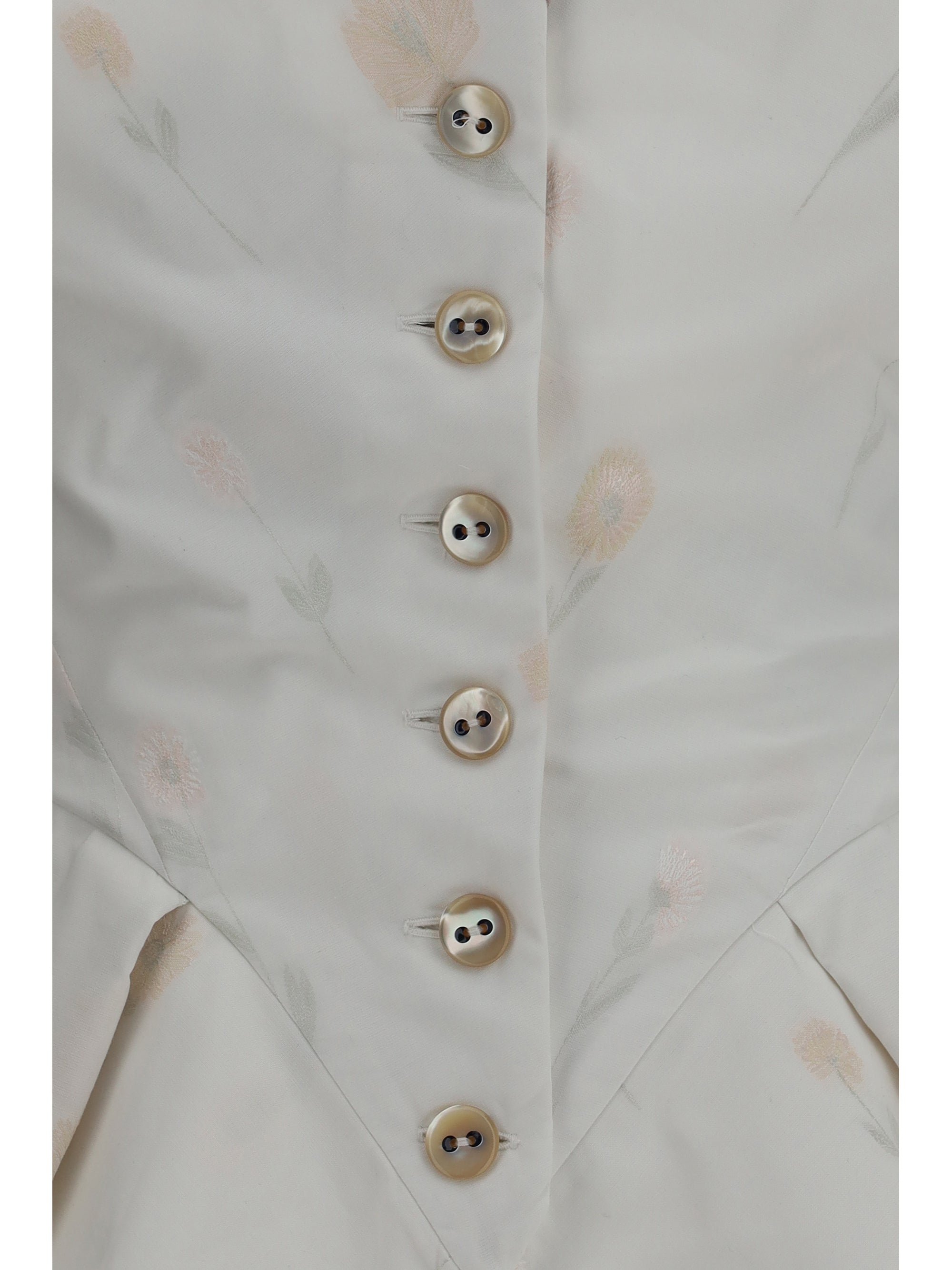 button floral vest