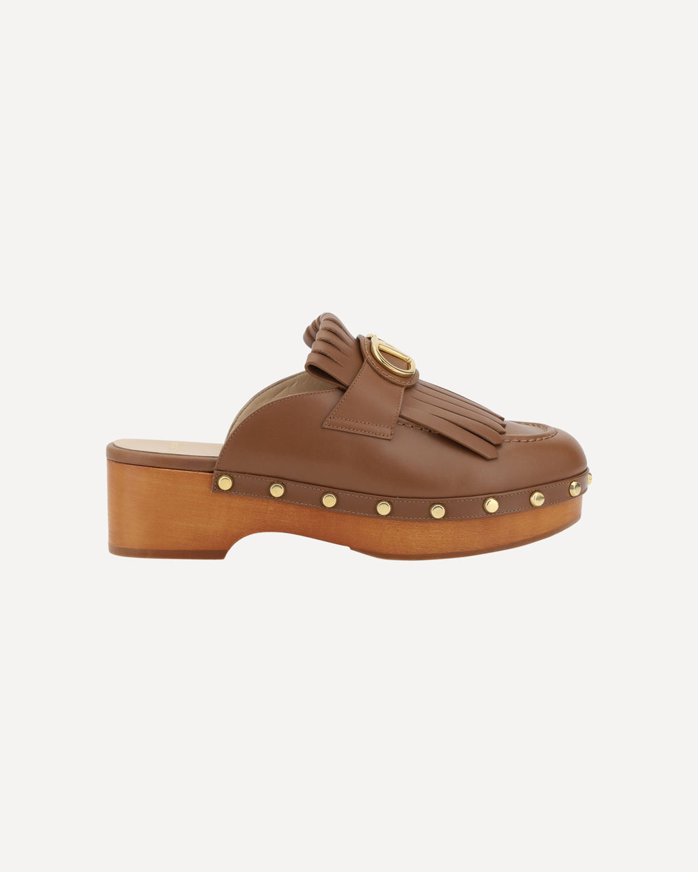 Valentino Garavani Leather Mules Brown