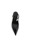 crocodile-effect leather slingback pumps