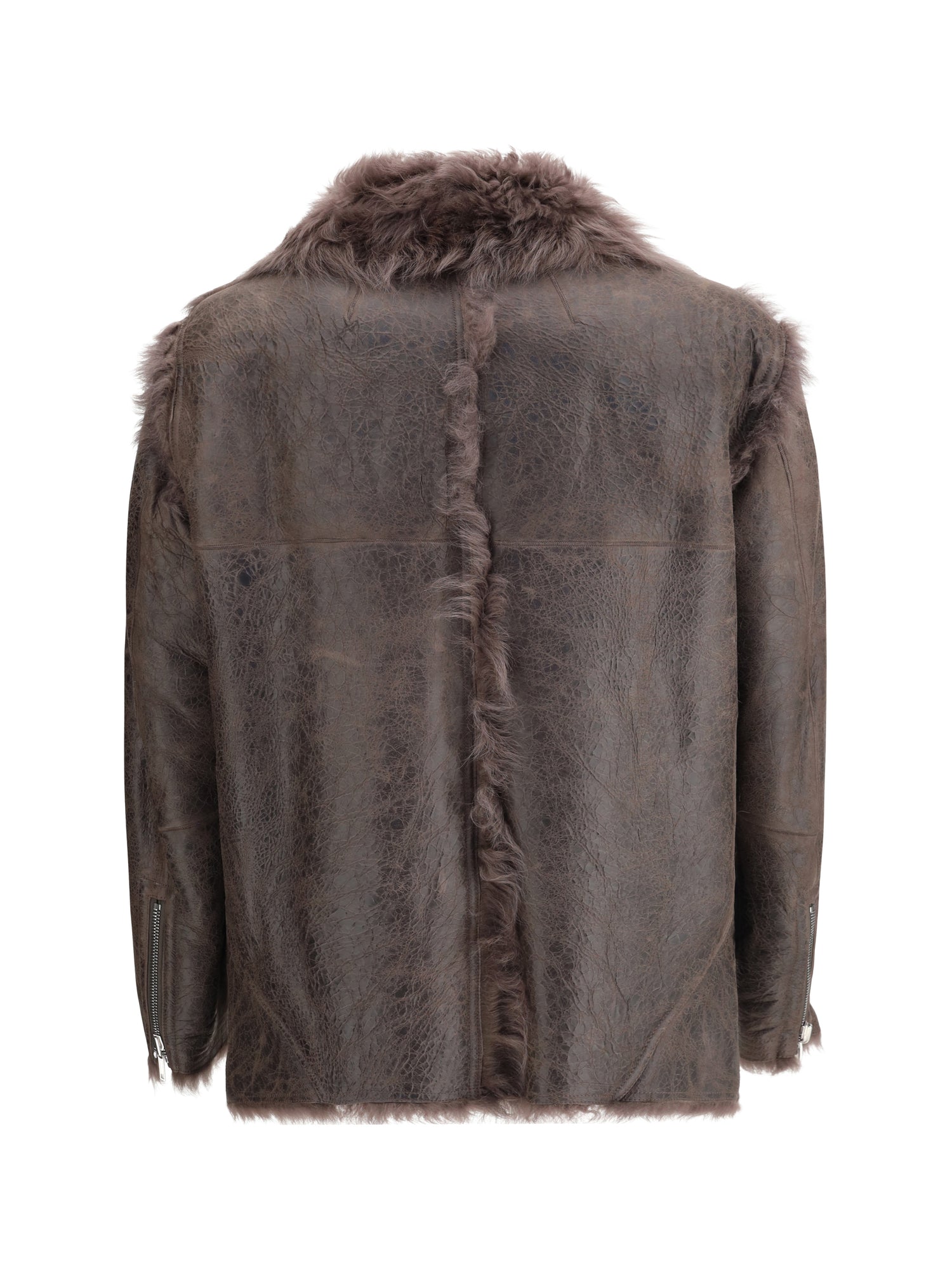 RICK OWENS 42 exploder shearling jacket 