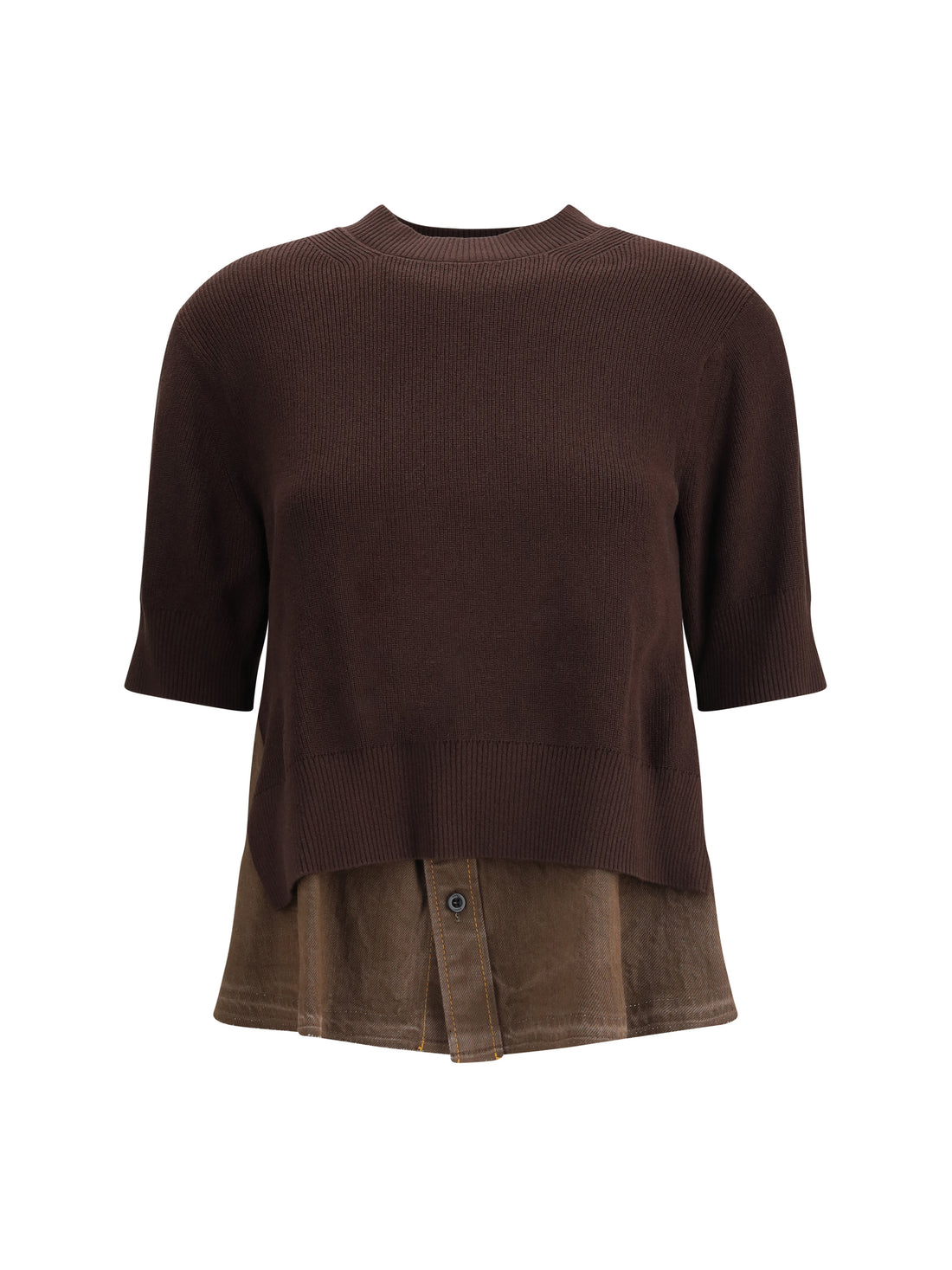 SACAI 2 denim detail sweater