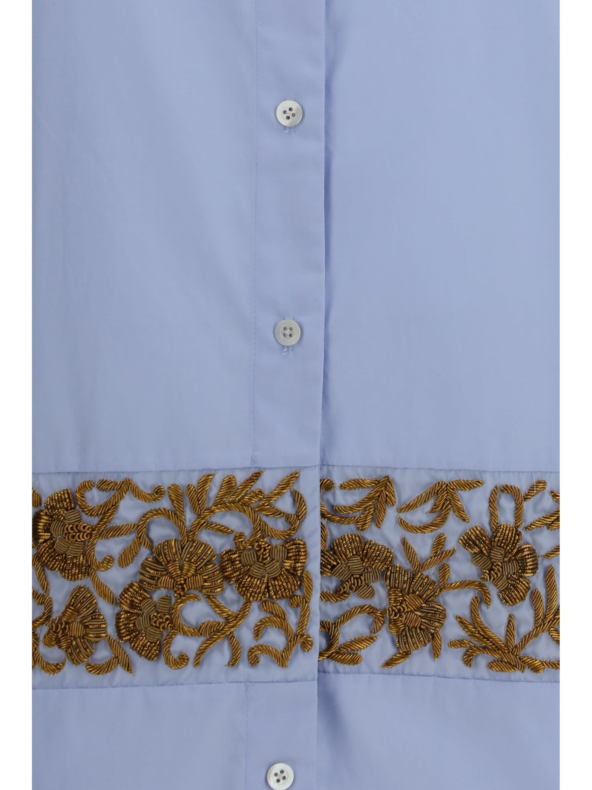 oversized embroidered cotton shirt