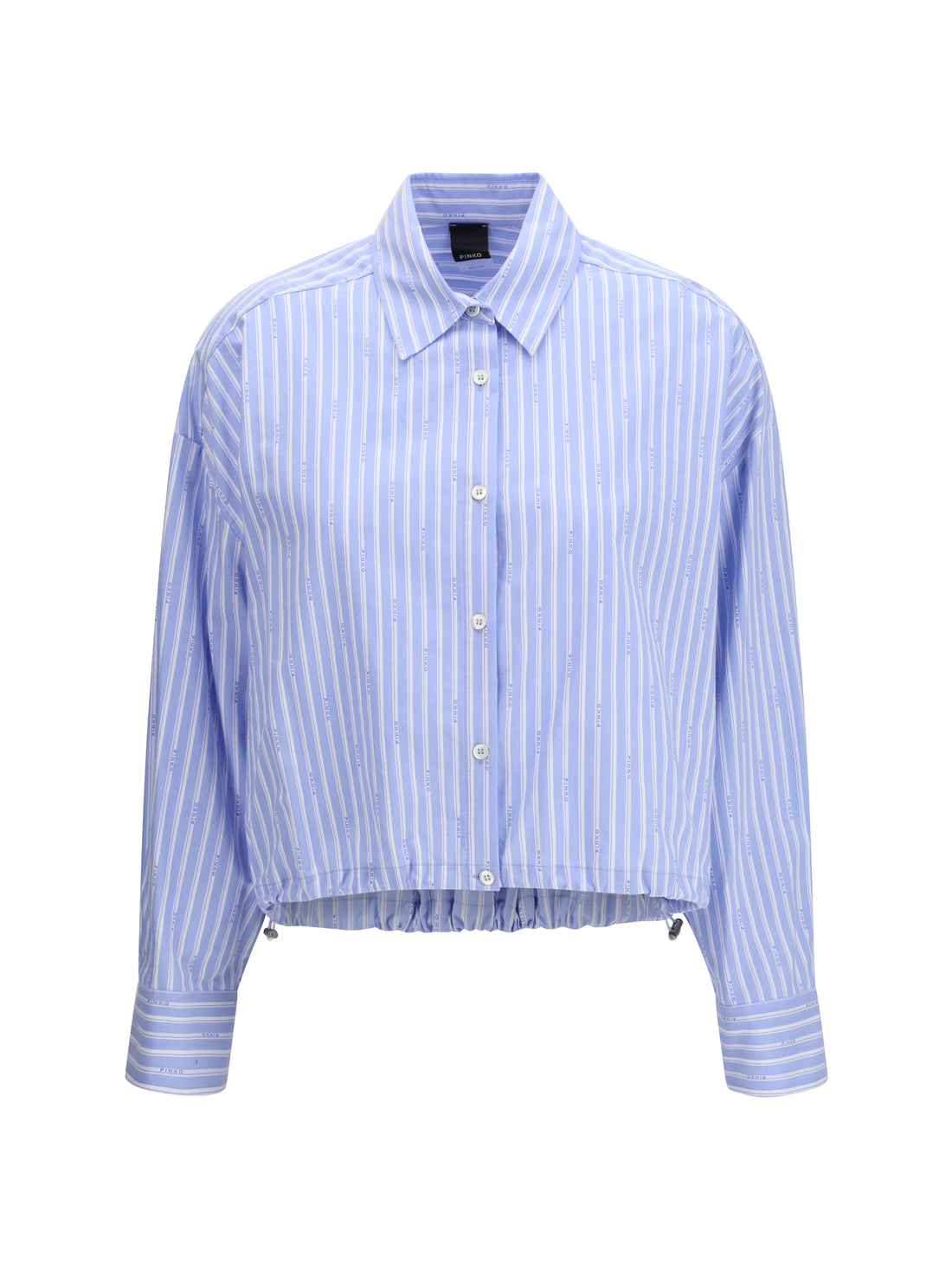 PINKO 38 cropped shirt with all-over pinko print