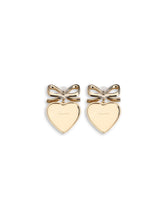 SELF-PORTRAIT OS heart shaped bow earrings
