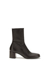 stretch nappa leather ankle boots