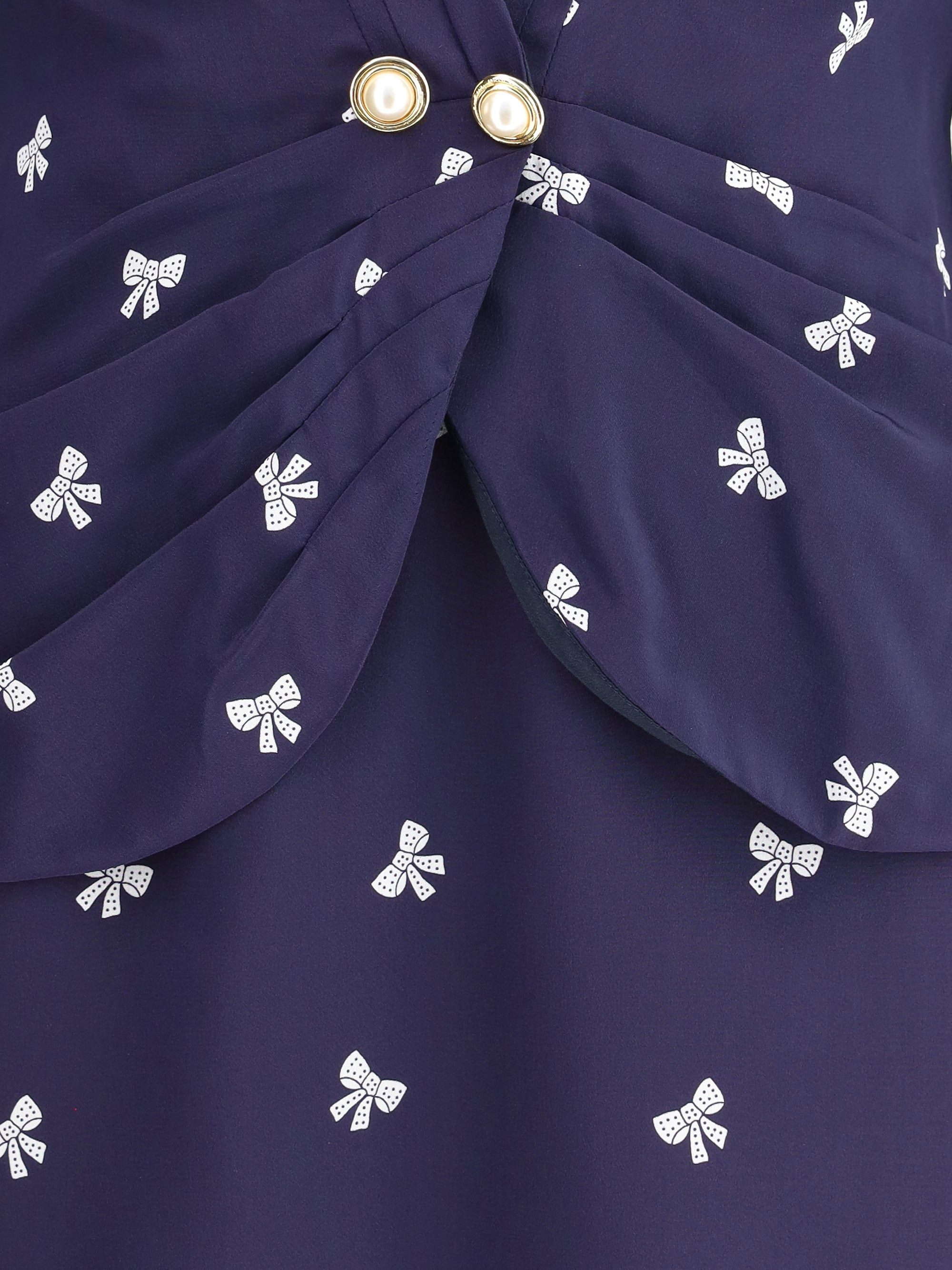 ALESSANDRA RICH 40 bow patterned short dress