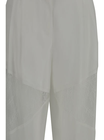 PINKO 38 nacy pants with lace inserts