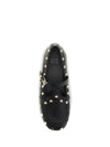 mary jenny studded ballerinas in pebbled leather