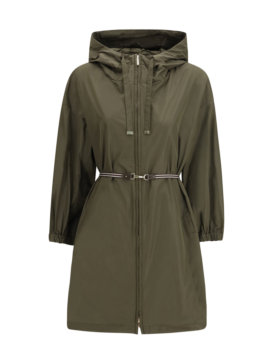 MAX MARA THE CUBE 40 belted hooded raincoat 