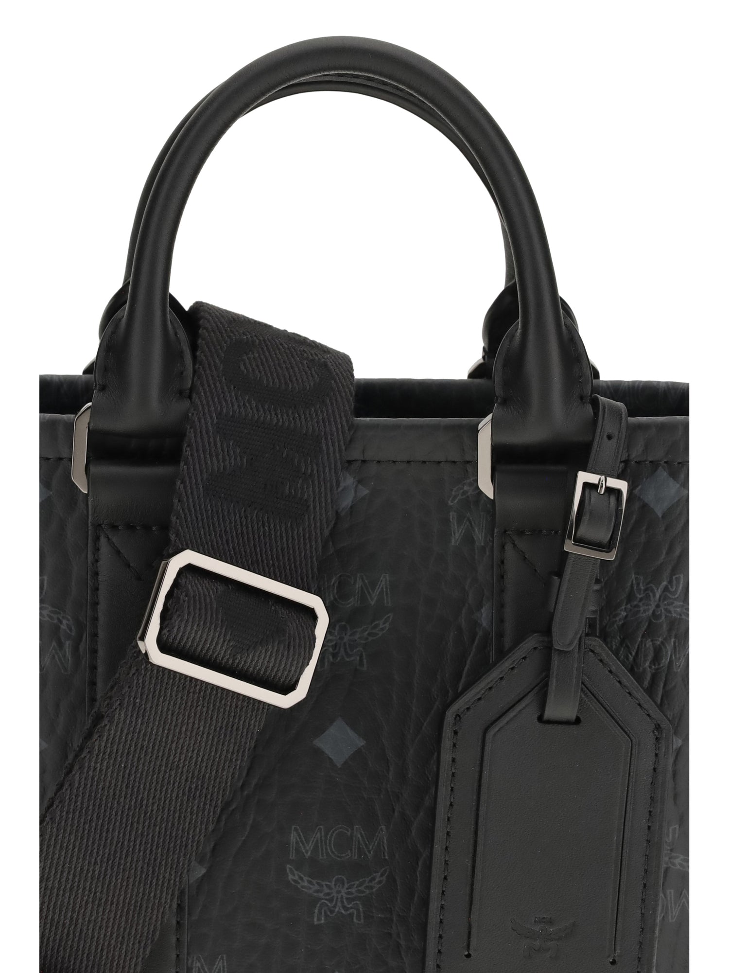 MCM OS aren mini printed canvas tote bag