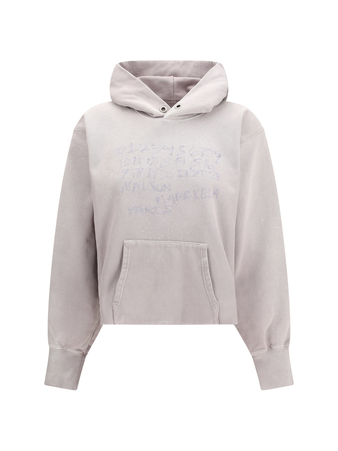 MARGIELA L printed hoodie with adjustable drawstring hood