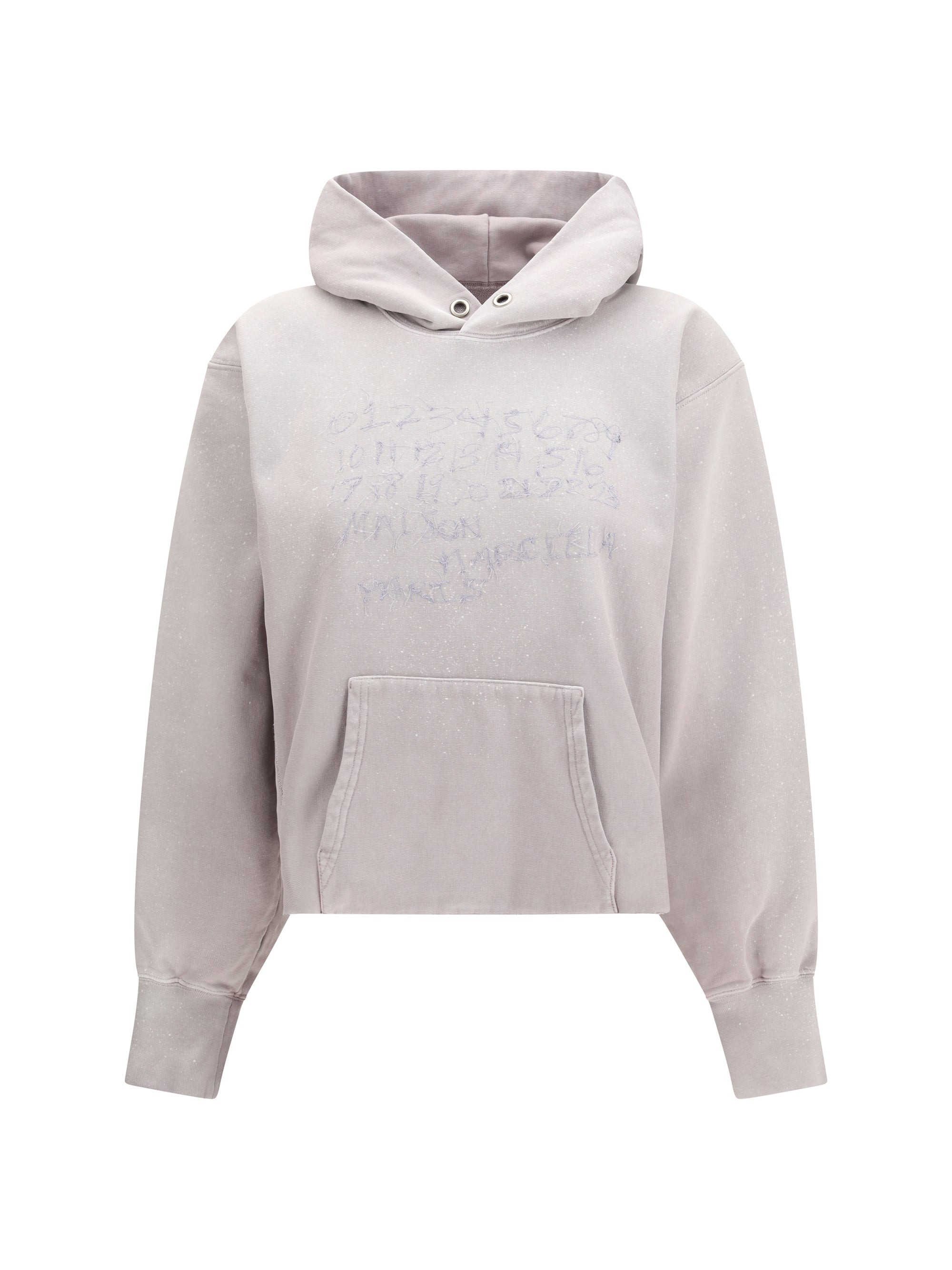printed hoodie with adjustable drawstring hood