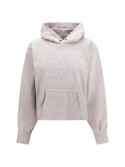 printed hoodie with adjustable drawstring hood