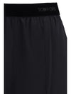 stretch silk satin trousers