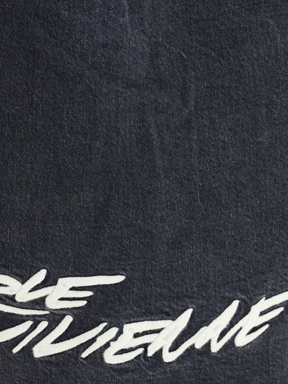 KENZO 36 kenzo x futura workwear embroidered japanese denim shirt