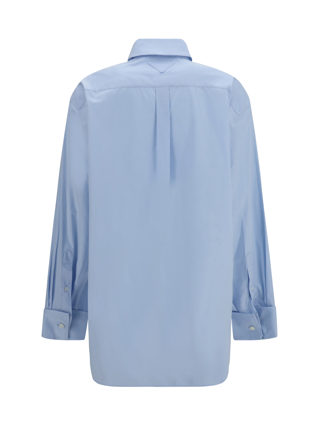 PRADA 40 oversized shirt with pocket and embroidered logo