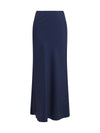silk twill a-line maxi skirt