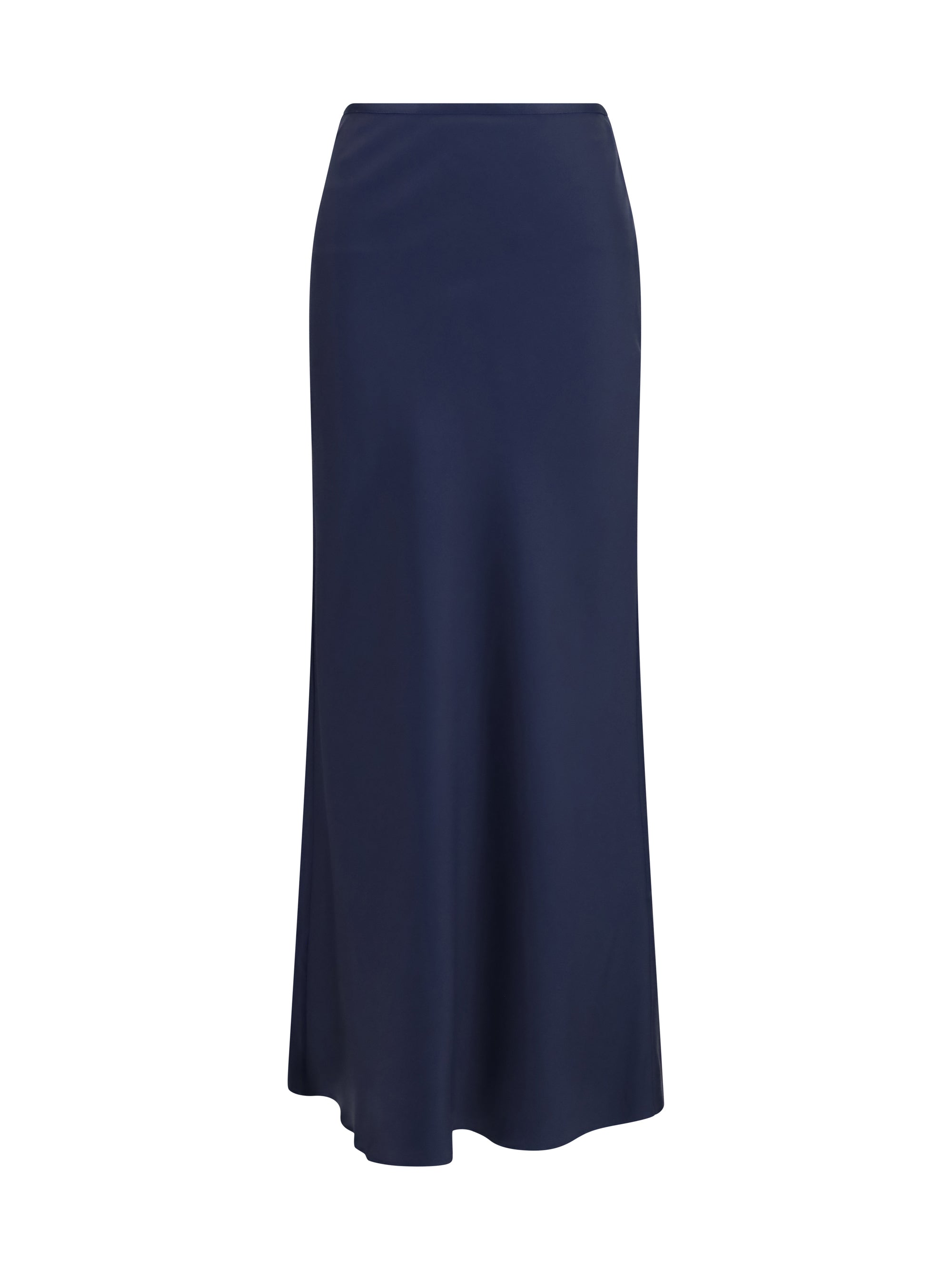 silk twill a-line maxi skirt