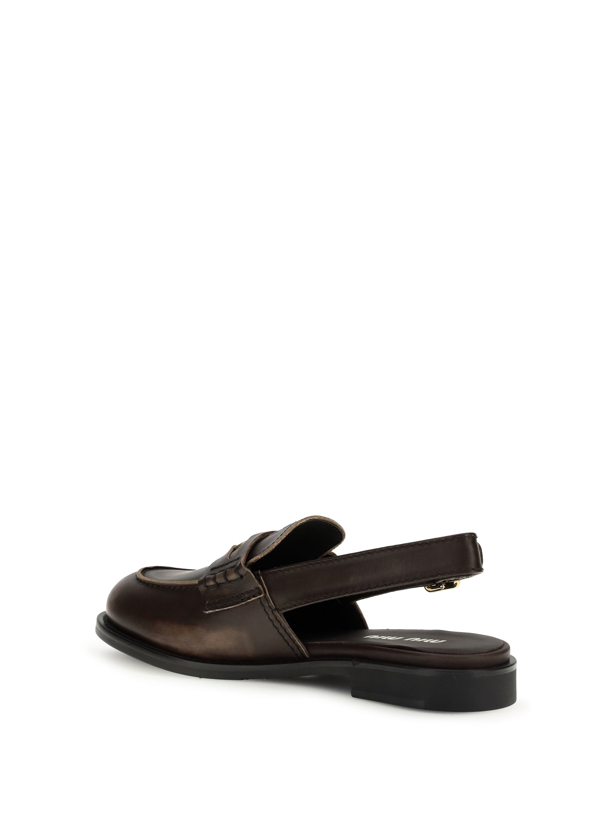MIU MIU 36 buckled leather loafers