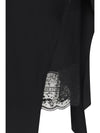 layered satin skirt with lace details