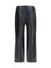straight-leg leather pants