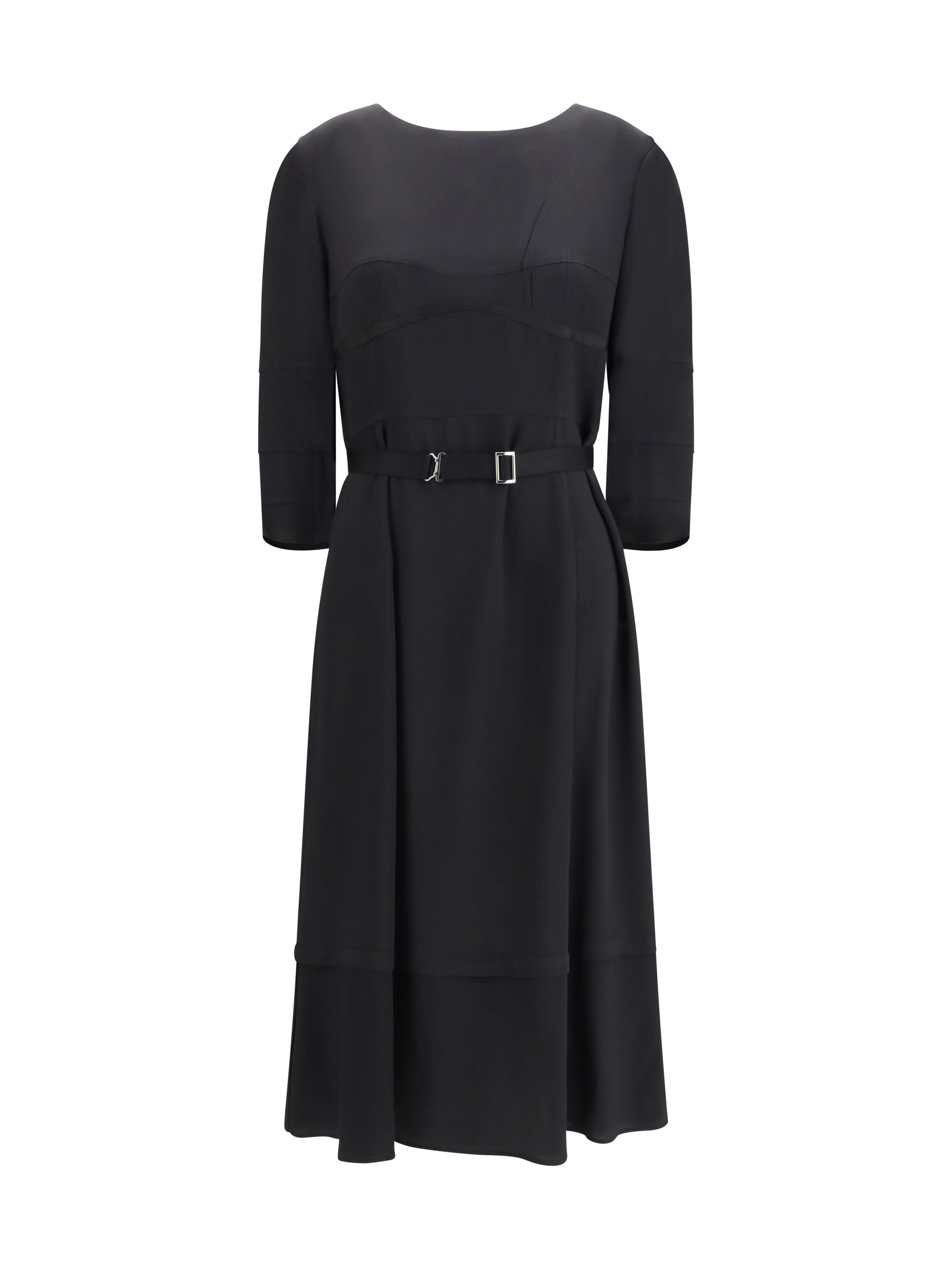 wool and silk midi dress