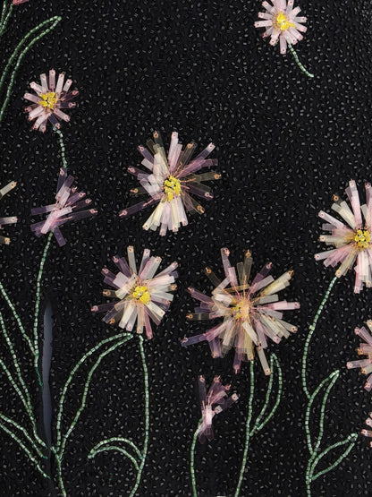 STAUD M le sable sequin-embellished floral mini dress