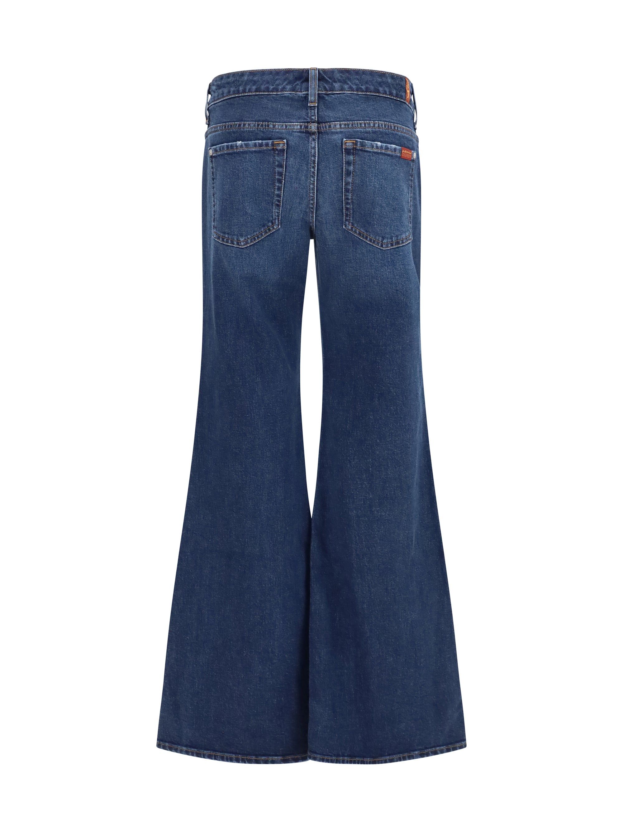 low-rise flared jeans