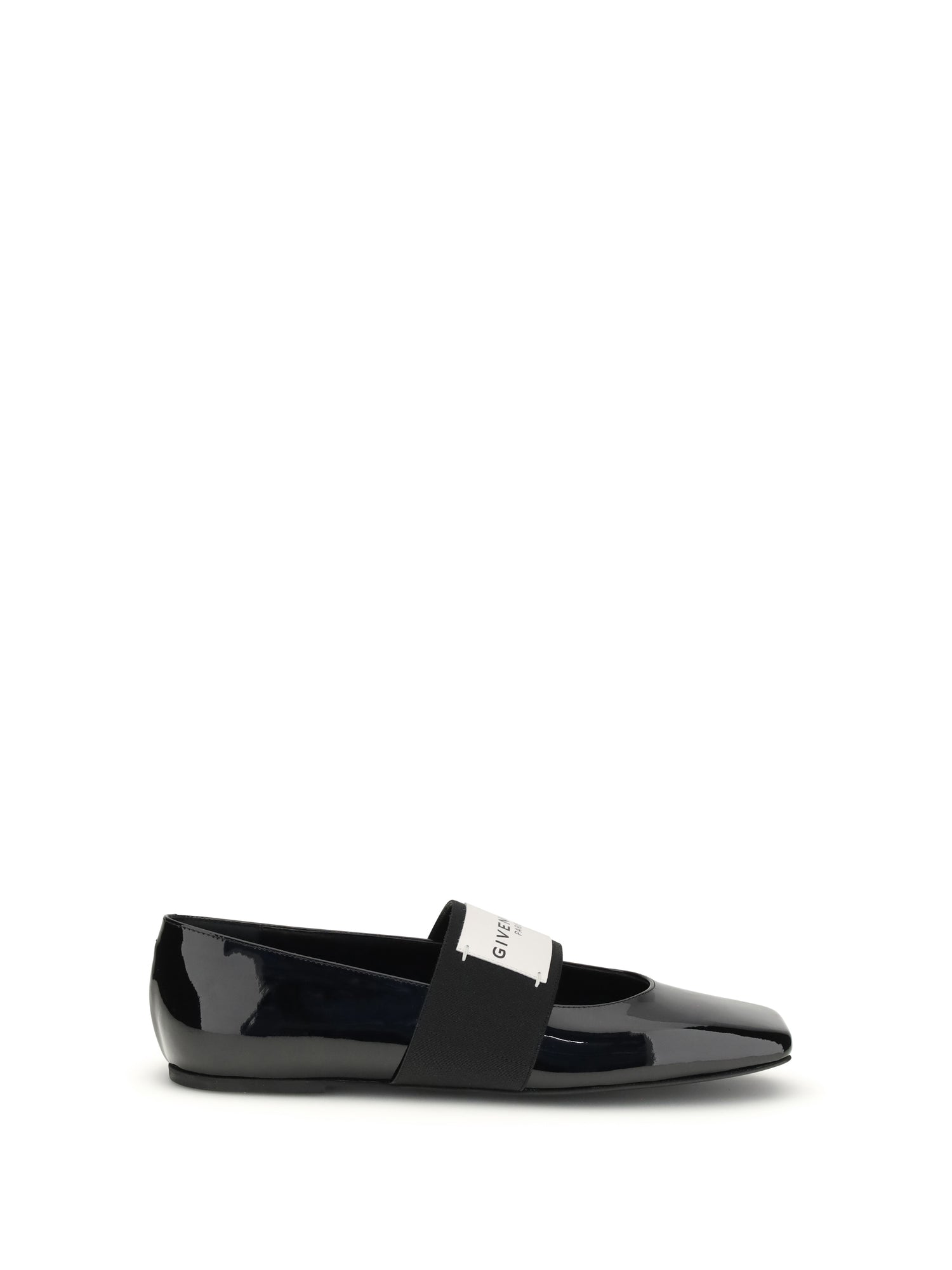 GIVENCHY 36 patent-leather squared ballerinas