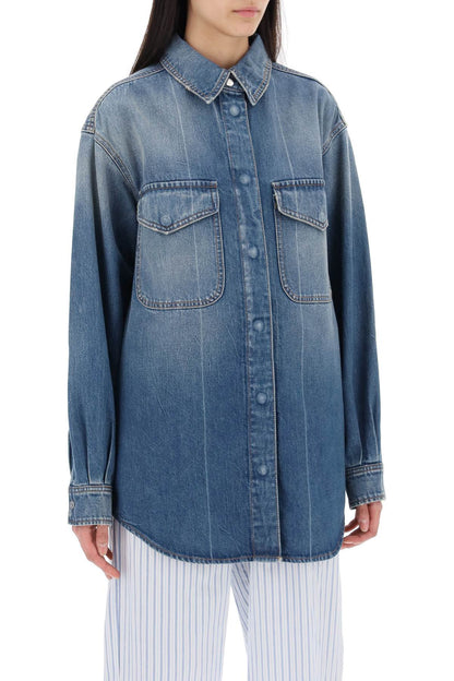 denim overshirt made of recycled cotton blend