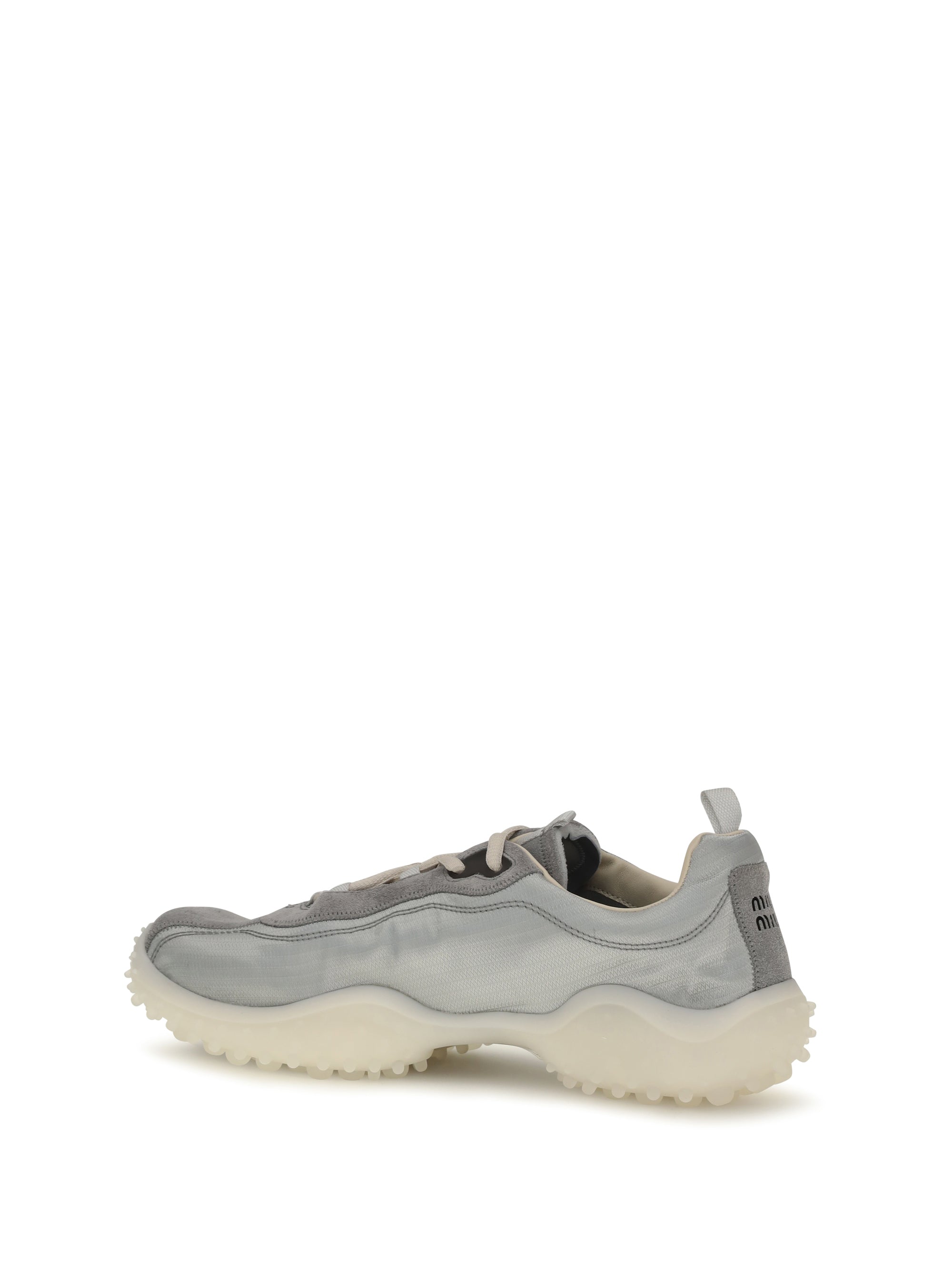 bubble sneakers in technical fabric and suede