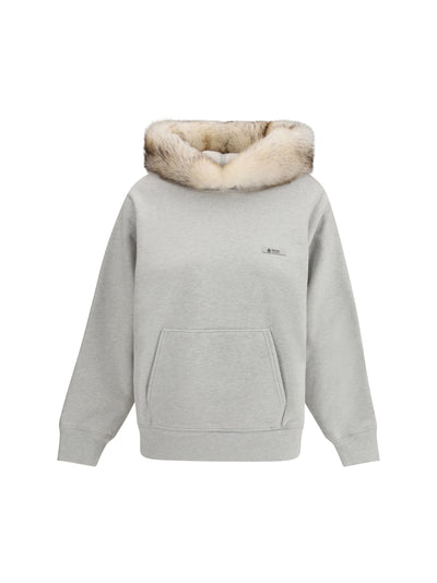 hoodie features a hood lined in shearling