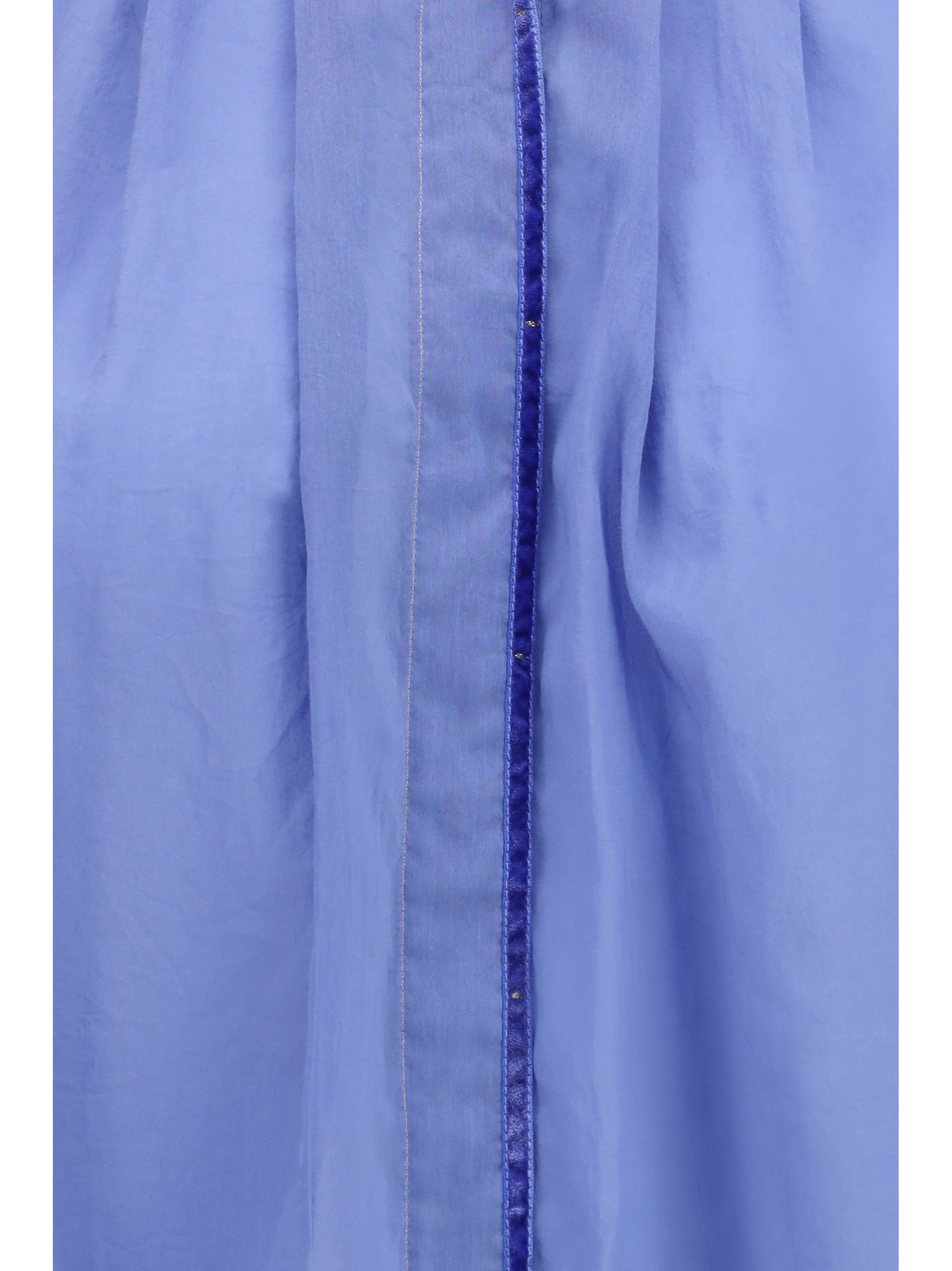 pleated high-neck blouse