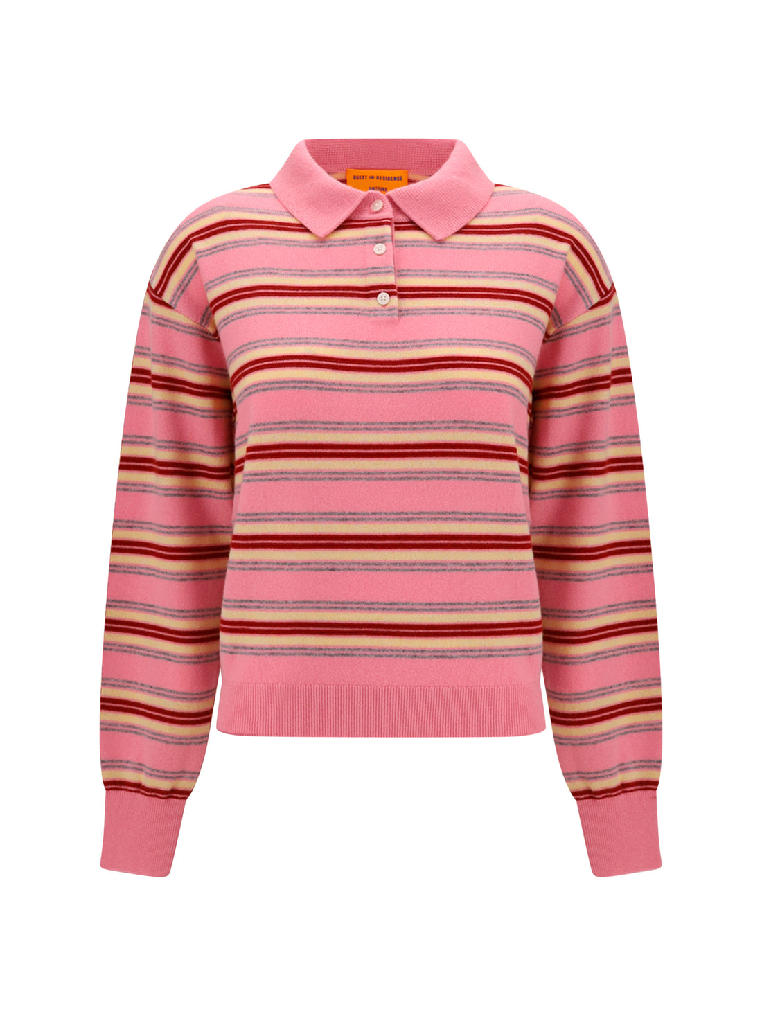 GUEST IN RESIDENCE M college striped polo sweater 