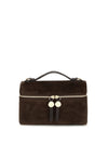 romy suede slim top handle