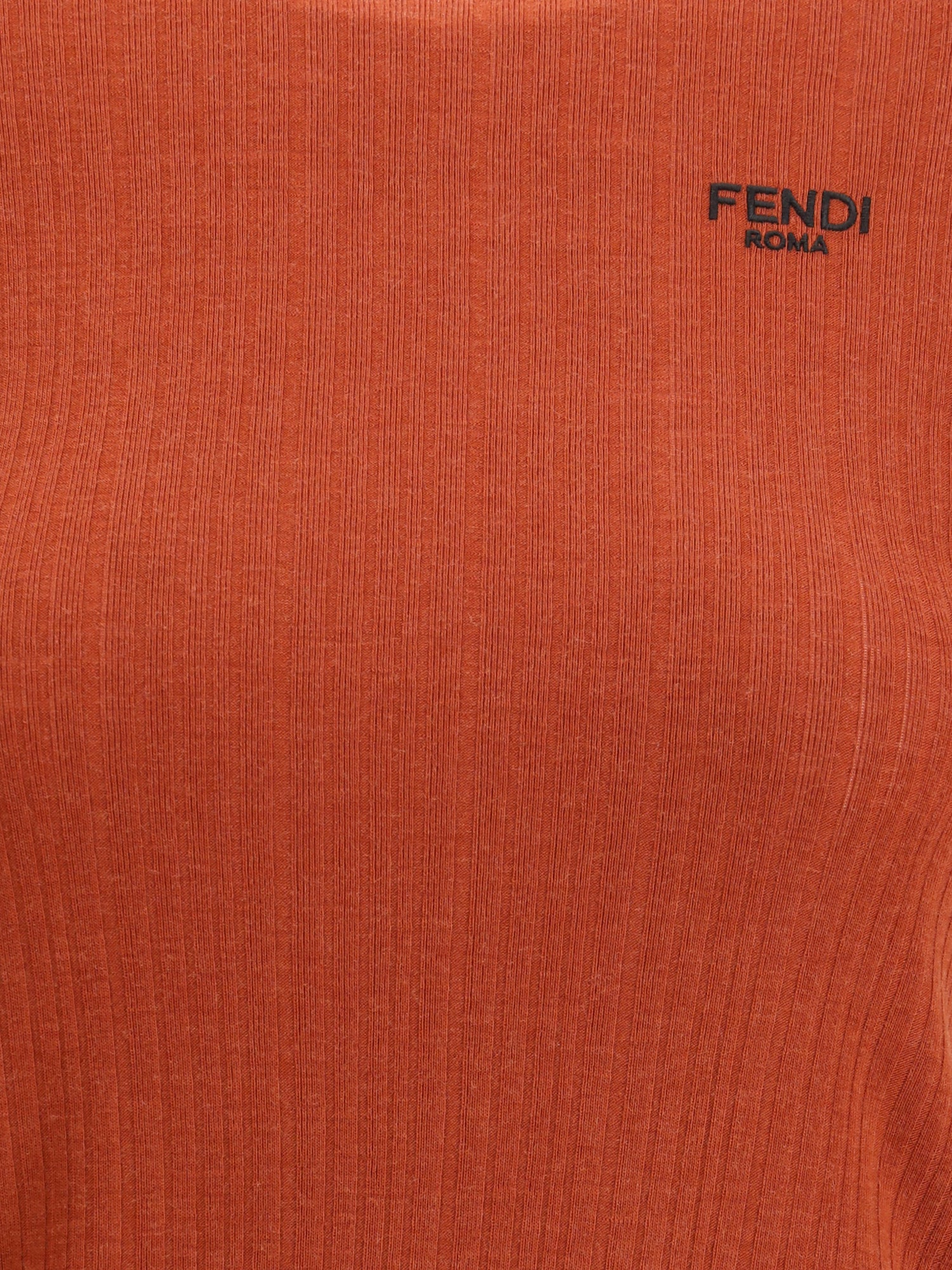 FENDI L short-sleeved virgin wool top
