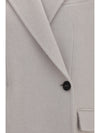 single-breasted wool and cashmere jacket