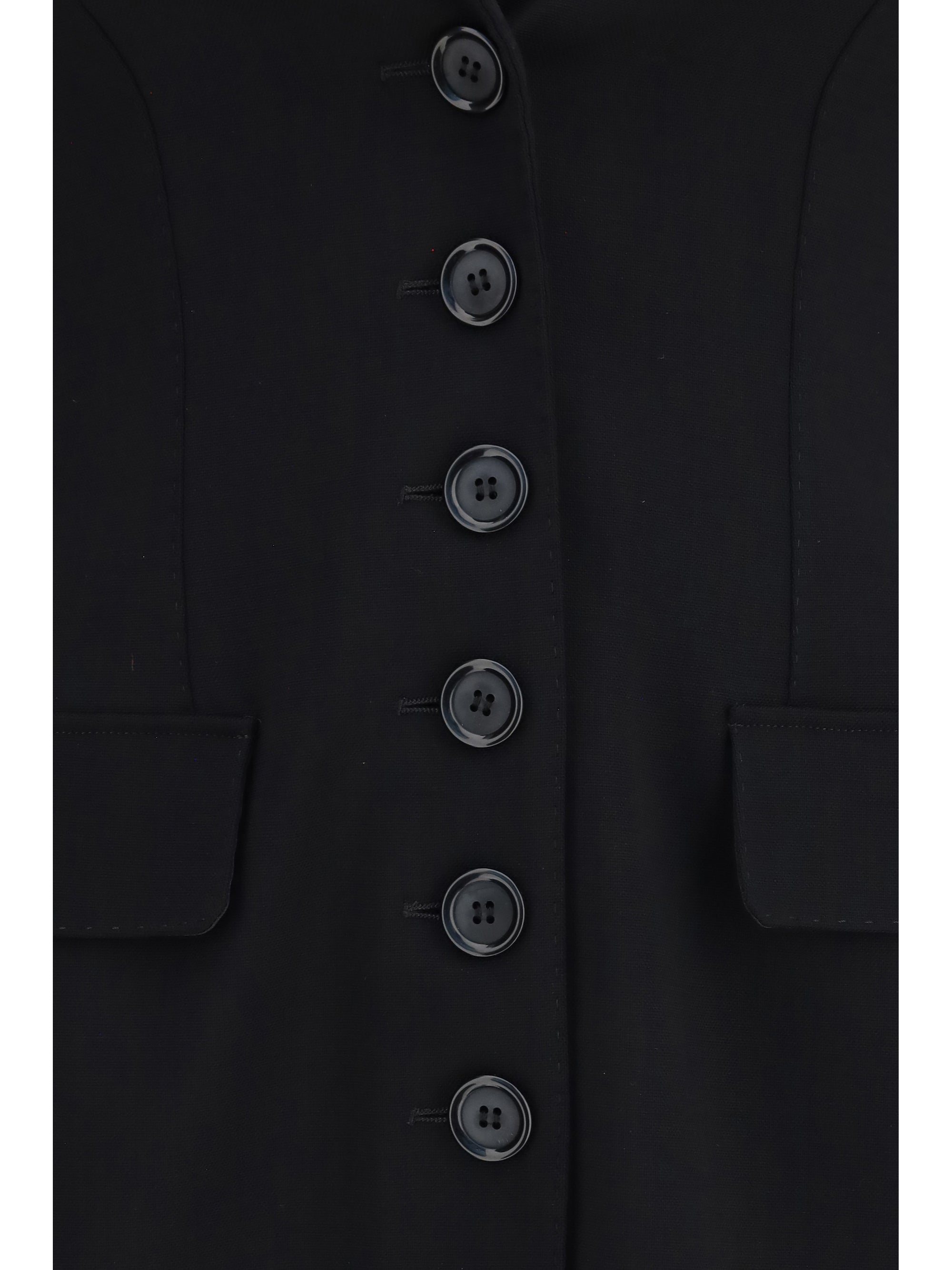 stretch wool single breasted jacket
